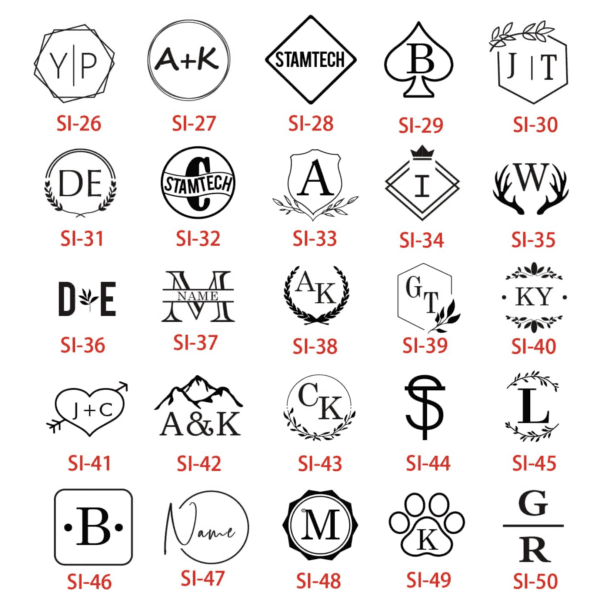 A bunch of different types of logos and initials